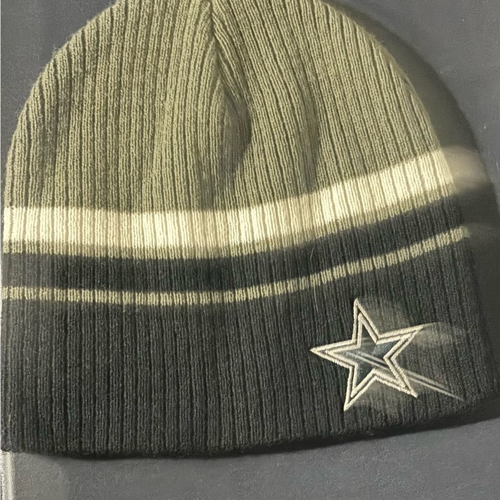 NFL Dallas Cowboy Gray & Navy Knit Beanie Hat